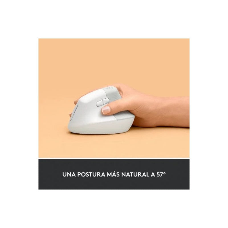 RATON LOGITECH LIFT VERTICAL WIRELESS ERGONOMIC 4000DPI 6 BOTONES WHITE