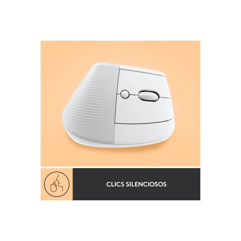 RATON LOGITECH LIFT VERTICAL WIRELESS ERGONOMIC 4000DPI 6 BOTONES WHITE