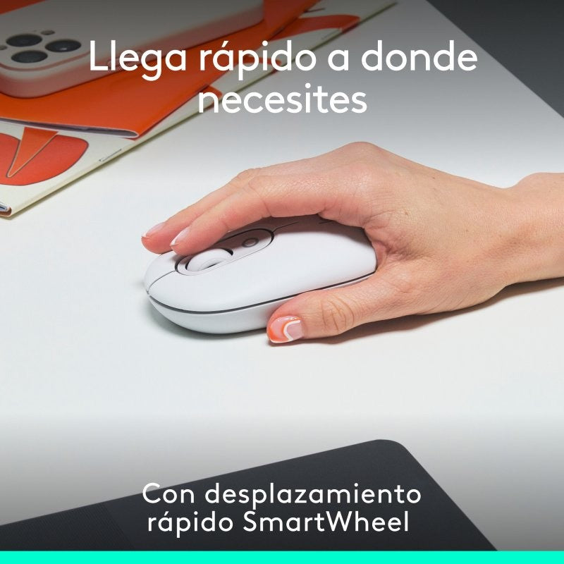 RATON LOGITECH POP MOUSE WIRELESS BLUETOOTH WHITE