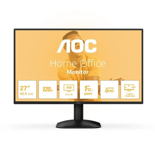 MONITOR AOC 27" IPS 120HZ 1MS VGA HDMI BLACK ADAPTIVE SYNC