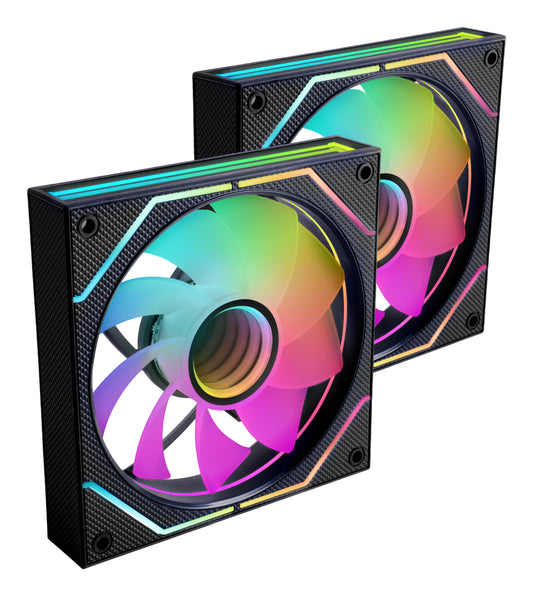 Ventilador Mars Gaming ARGB Kit 2 Negro (MF3DPROX2R)