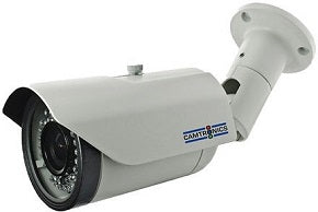 Camara videovigilancia exterior tubular fija ah124fhd de 2 mpx 2.8-12mm 42 leds de iluminacion ir carcasa antivandalico color blanco conexion rca + fuente de alimentacion