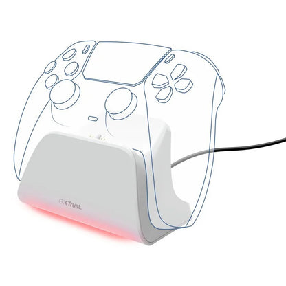 BASE DE CARGA TRUST GXT 255W PARA MANDO PS5 RGB WHITE