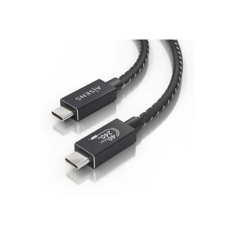 CABLE USB-C 4.0 AISENS TIPO USB-C/M - USB-C/M 50CM 240W 40GBPS BLACK
