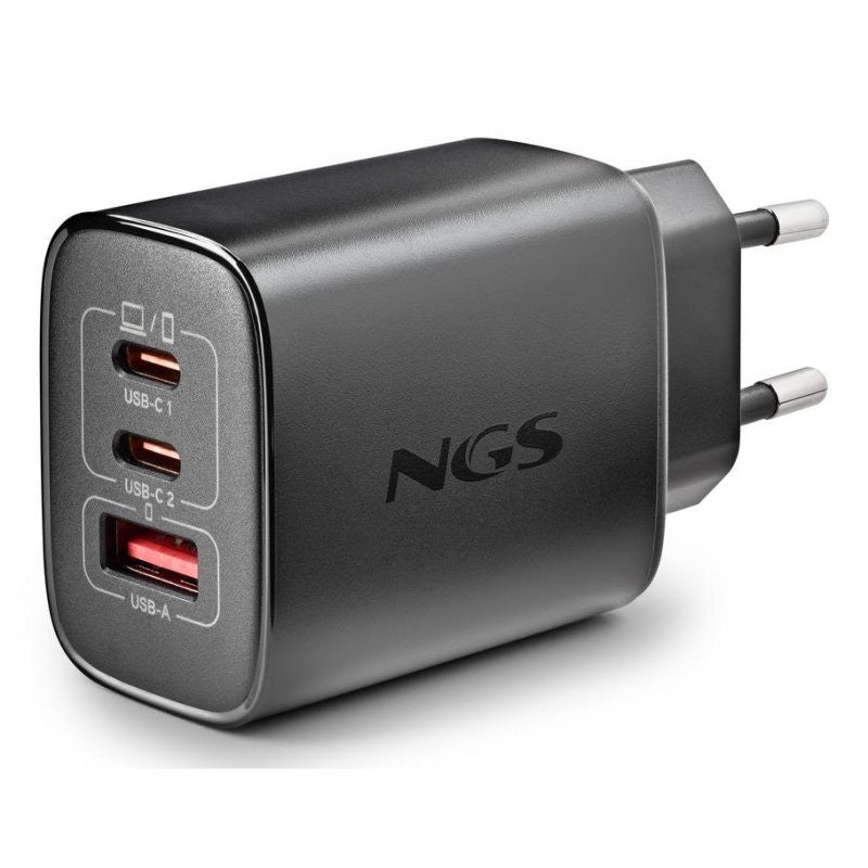 CARGADOR DE PARED NGS ERA GAN 2XUSB-C/USB-A 65W BLACK