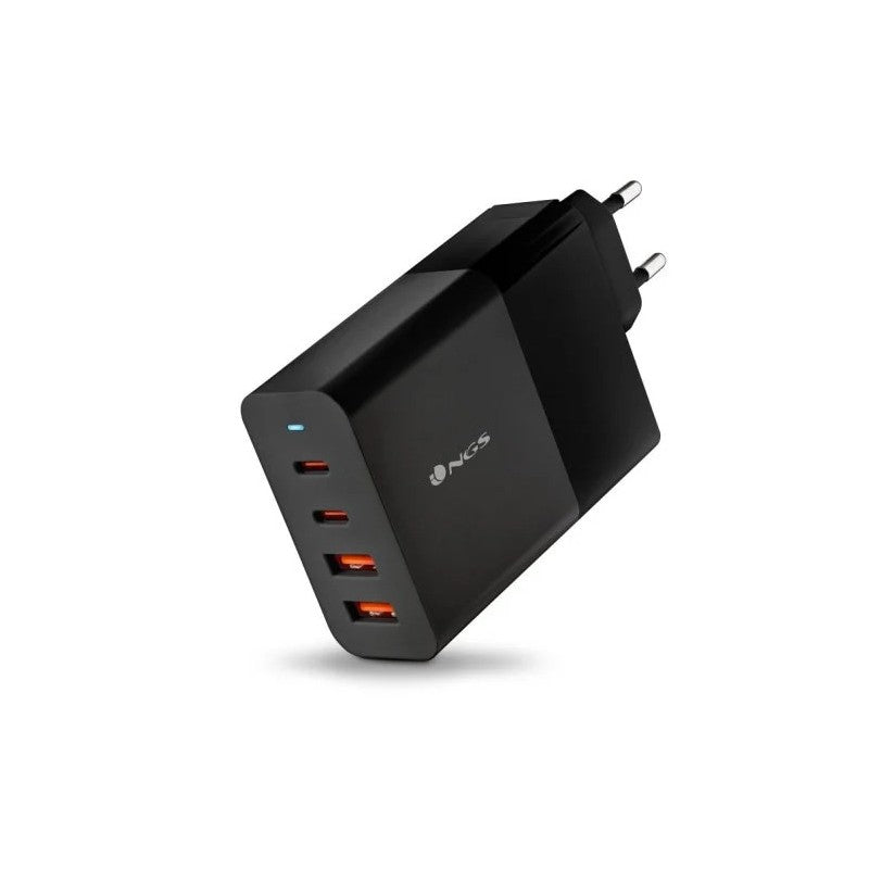 CARGADOR DE PORTATIL NGS BUD GAN 2XUSB-C/X2USB-A 100W BLACK