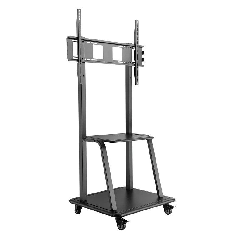 SOPORTE TV MONITOR TOOQ SUELO CON RUEDAS 37" - 100" 150KG BLACK