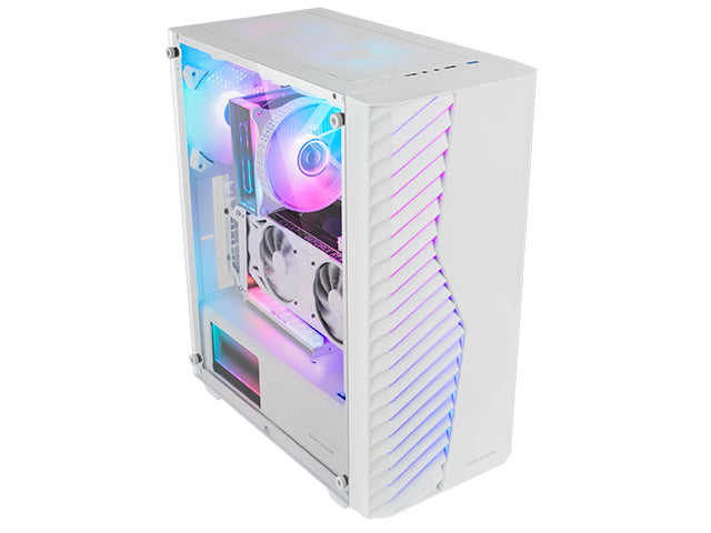 Caja Mars Gaming ARGB ATX mATX MiniITX Blanca (MCVOLTW)