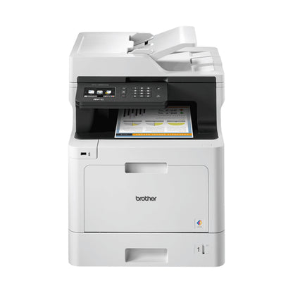 Impresora Multifuncion Laser Color Mfc-L8690cdw A4 1200x600ppp 31ppm USB 2.0 Compatible 3.0 Wifi Ethernet Impresion Duplex y Escaneado Duplex Bandeja Entrada Papel 250 Hojas Adf 50 Hojas Fax Pantalla Tactil Wifi Direct Conexion Movil Volumen Mensual
