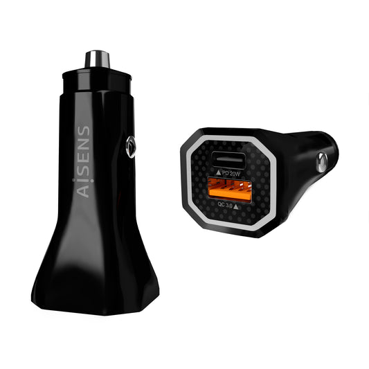 AISENS 20W USB-A/C Car Charger (ASCH-CAR2PQC-BK)