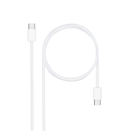 Nanocable USB-C/M-USB-C/M 60W 2m Blanco (10.01.6002-CO)