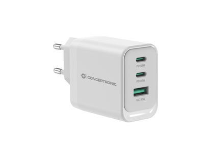 Cargador CONCEPTRONIC USB-A/C 65W PD 3.0 (ALTHEA21W65)