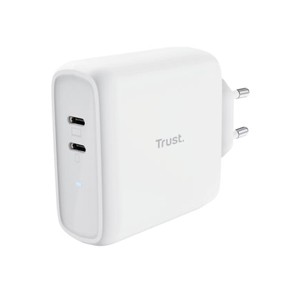 Cargador de Pared Trust Maxo 65W 2xUSB-C Blanco (25381)