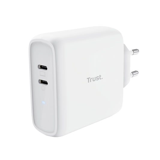 Cargador de Pared Trust Maxo 65W 2xUSB-C Blanco (25381)