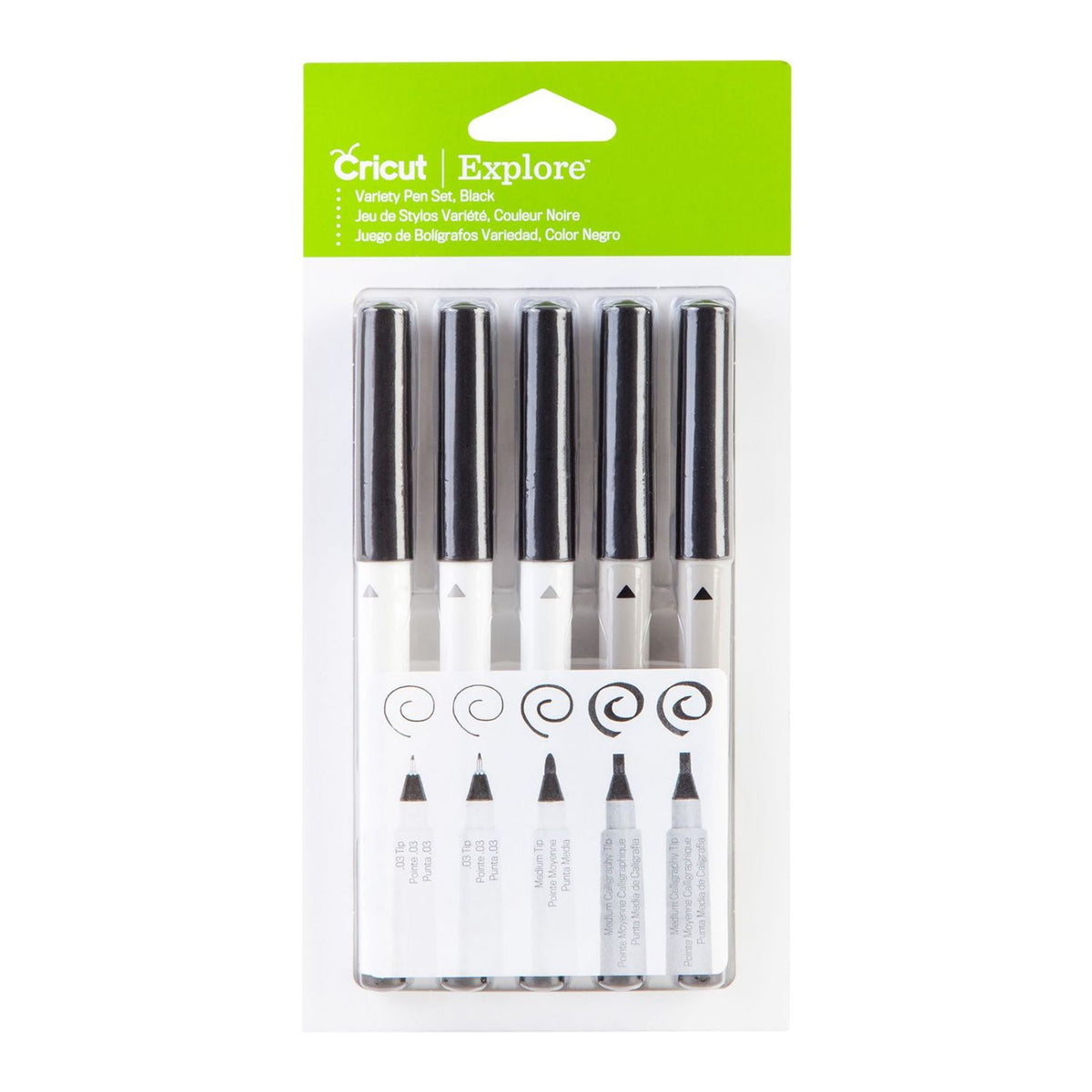 Set de Bolígrafos CRICUT 5 Unidades Negro (CRC-2002948)