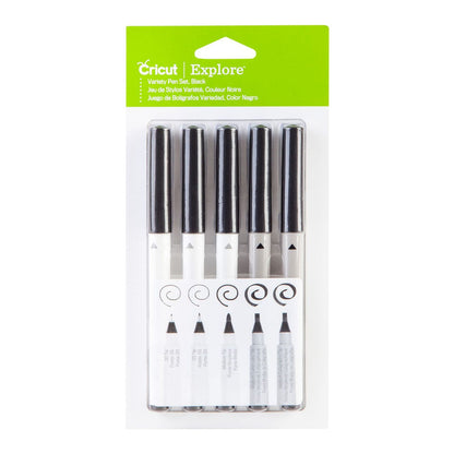 Set de Bolígrafos CRICUT 5 Unidades Negro (CRC-2002948)