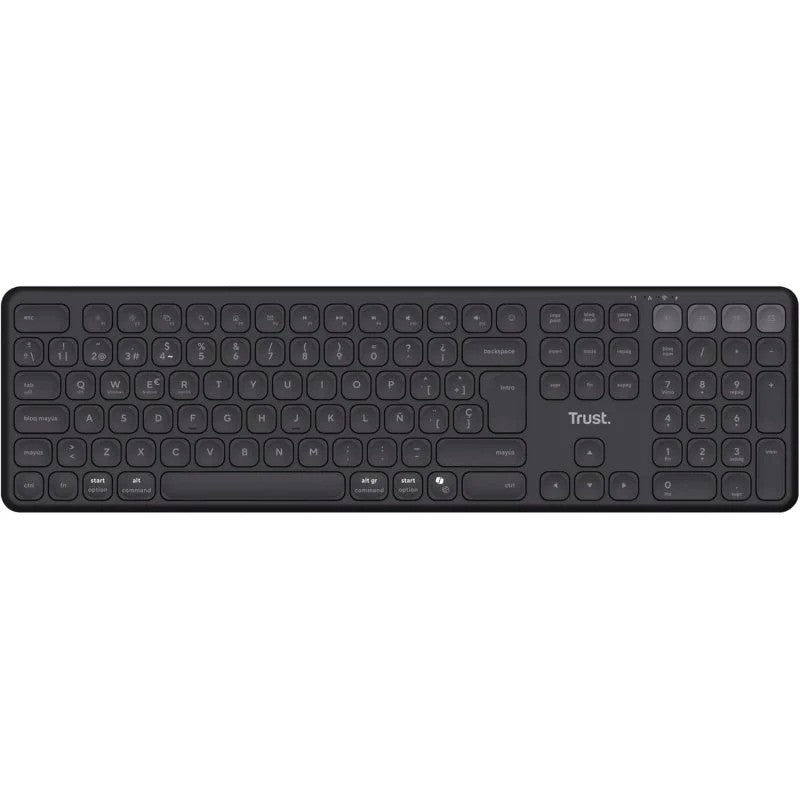 TECLADO TRUST VAIYA RECARGABLE WIRELESS BLUETOOTH BLACK