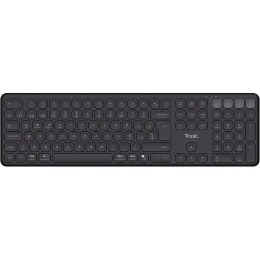 TECLADO TRUST VAIYA RECARGABLE WIRELESS BLUETOOTH BLACK