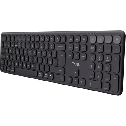 TECLADO TRUST VAIYA RECARGABLE WIRELESS BLUETOOTH BLACK