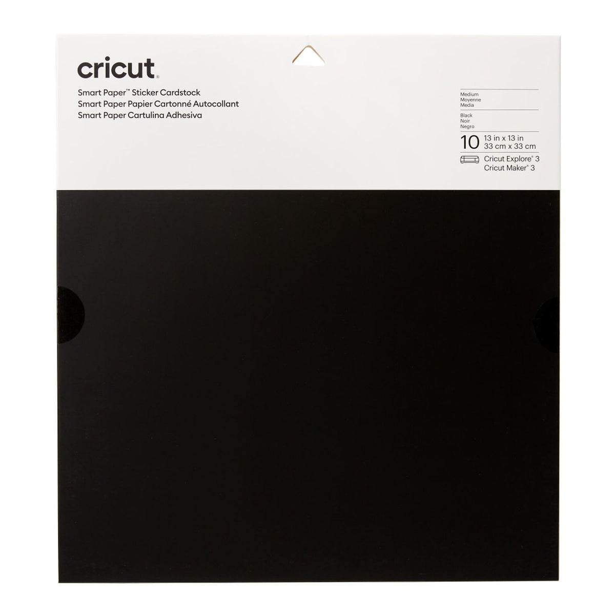 Cartulina Adhesiva CRICUT Pack 10 Negra (CRC-2008316)