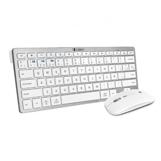 TECLADO + RATON SUBBLIM MULTIDISPOSITVO WIRELESS WHITE/SILVER