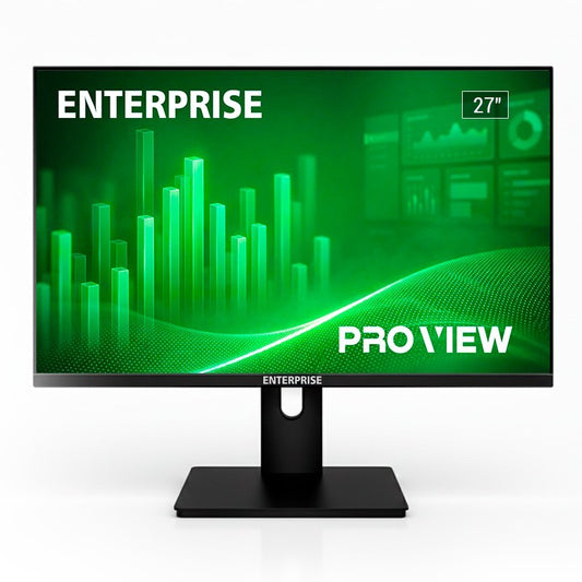 MONITOR ENTERPRISE PRO-VIEW 27" IPS FHD 120HZ VGA + HDMI + DISPLAYPORT ERGONOMICO MULTIMEDIA VESA ULTRA THIN BORDER FREE 3YR GAR