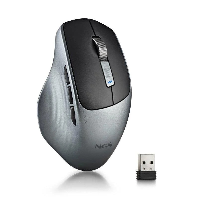 RATON NGS LUSH-RB ERGONOMICO WIRELESS RECARGABLE 1600 DPI BLACK