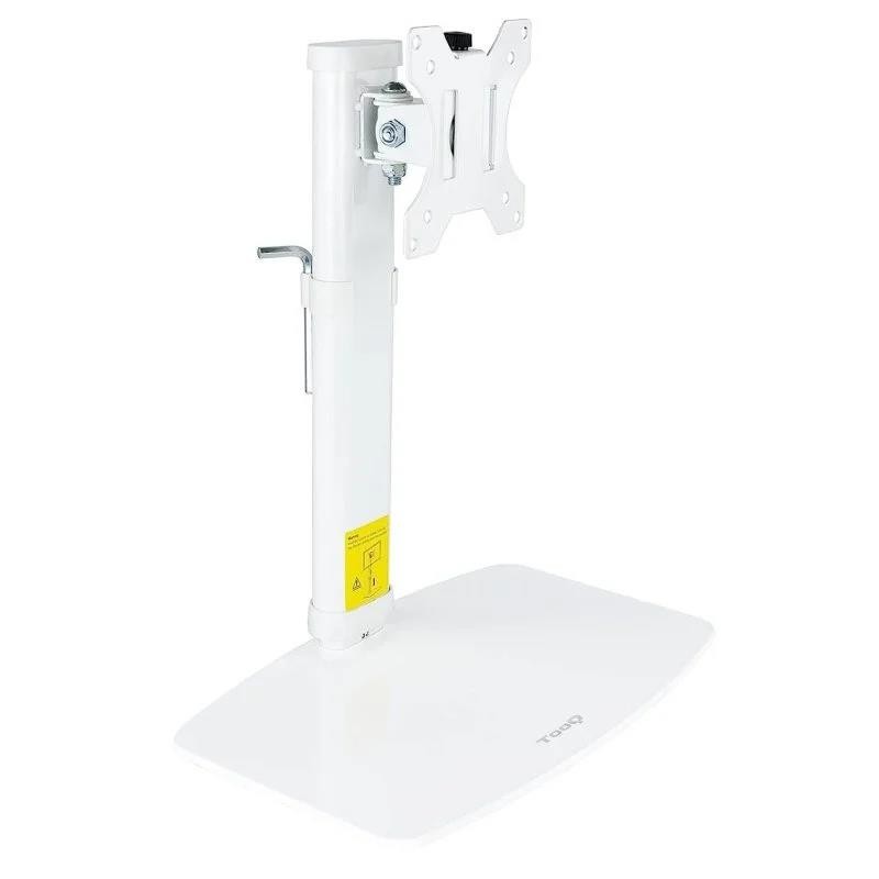 SOPORTE DE MESA TV MONITOR TOOQ REG.ALTURA GIR. INCL. 17"-27" WHITE