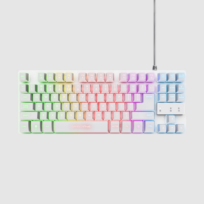 TECLADO + RATON TRUST GXT 798W GAMING RGB USB WHITE