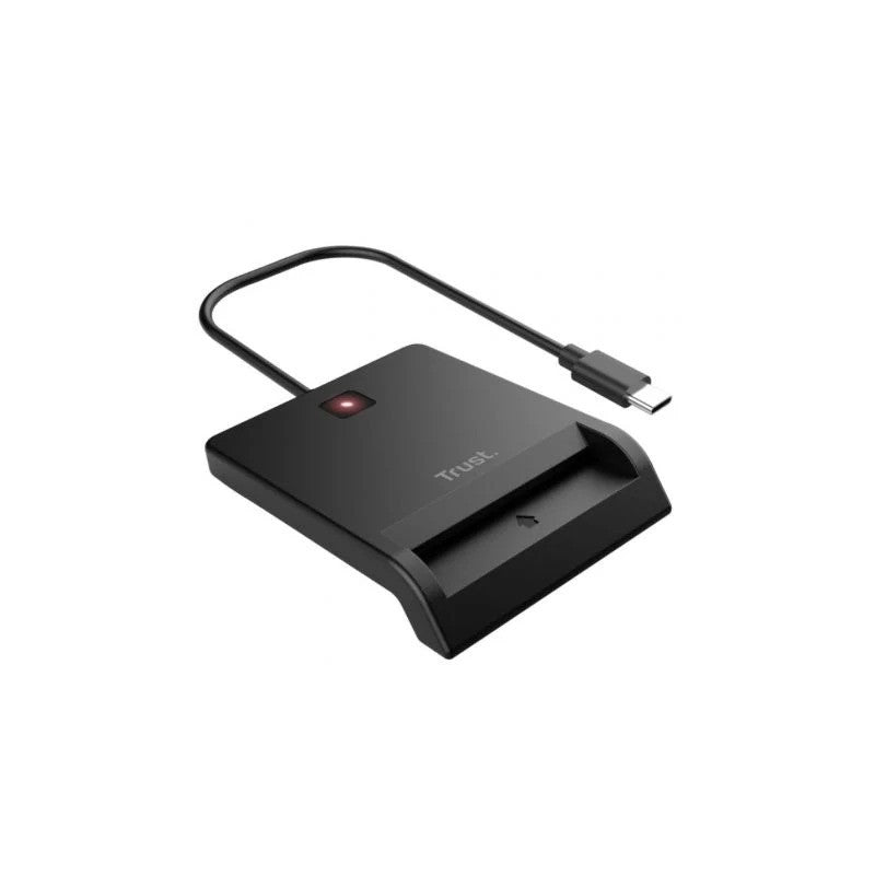 LECTOR DE TARJETAS DNI TRUST PRIMO DNI USB-C/USB-A BLACK