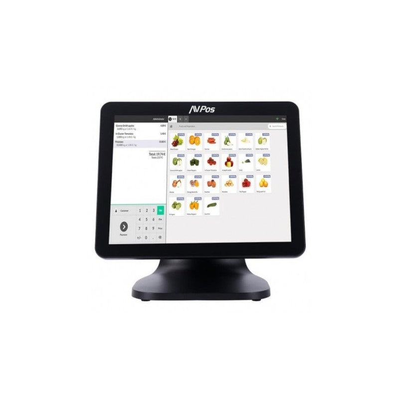 TPV AVPOS K5000 PLUS 15" ALUMINIO INTEL I7/8GB/128GB/LAN 1000/WIFI/MULTIM 3YR GAR/2ªPANTALLA/W11PRO