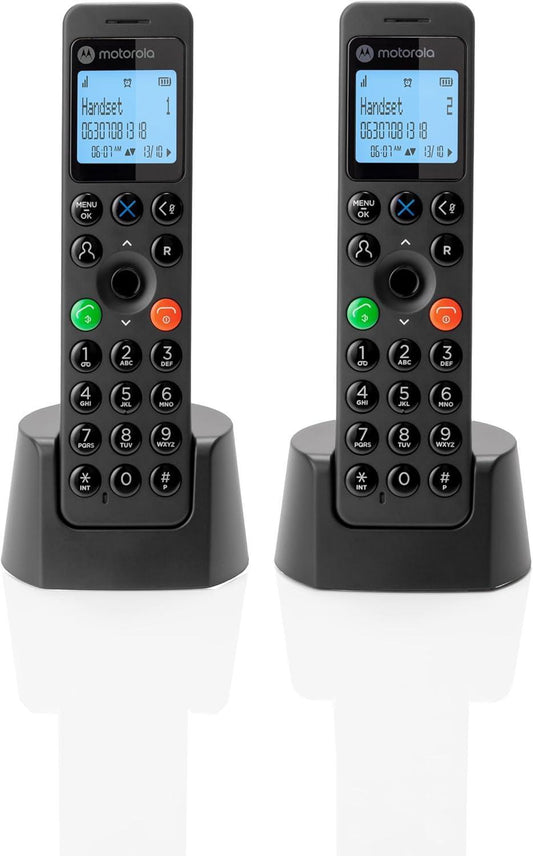 Motorola DOT202 DECT Duo Black Cordless Phone
