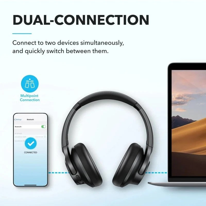 AURICULARES ANKER SOUNDCORE Q20I WIRELESS BLUETOOTH USB-C BLUE