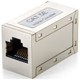 Adaptador desde RJ45 hembra a RJ45 hembra categoria 5 e apamtallado