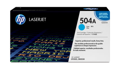 HP CE251A Cyan Cartucho de Toner Original - 504A. 7.000 Paginas