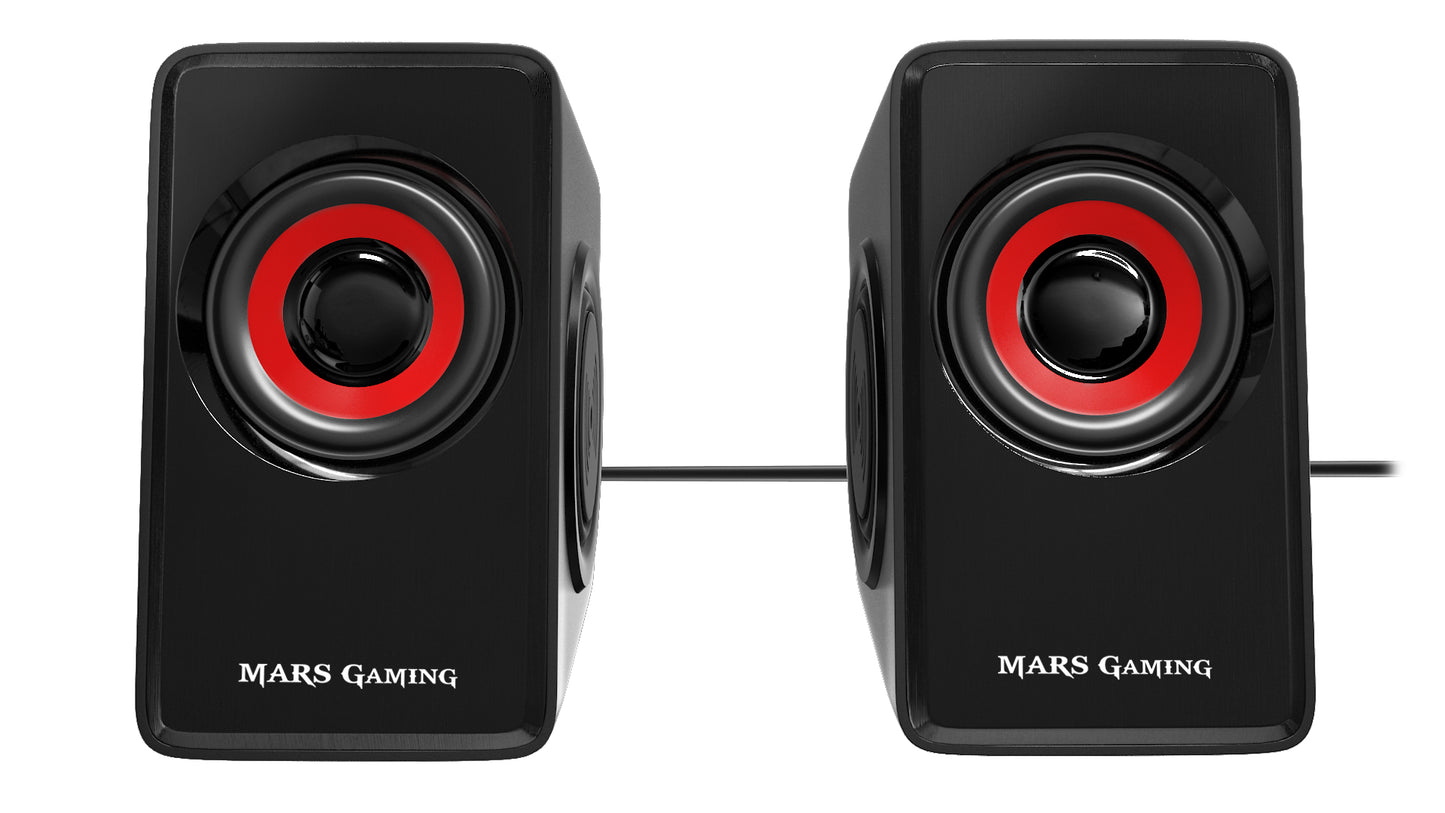 Altavoces Mars Gaming 2.0 10W USB 3.5mm Negros (MS1)