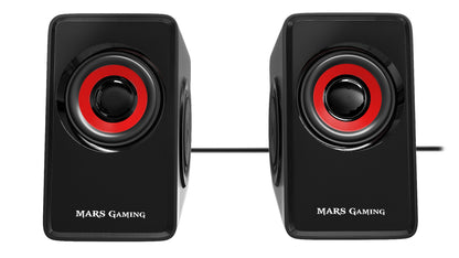 Altavoces Mars Gaming 2.0 10W USB 3.5mm Negros (MS1)