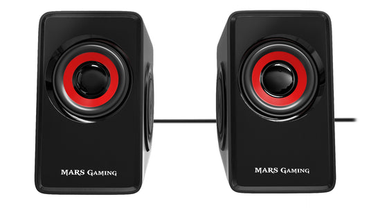 Altavoces Mars Gaming 2.0 10W USB 3.5mm Negros (MS1)