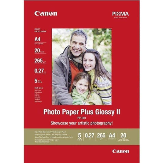 PAPEL FOTOGRAFICO CANON PP-201 5X5" 40HOJAS + MARCO FOTOS 13X13CM + CUBE PK