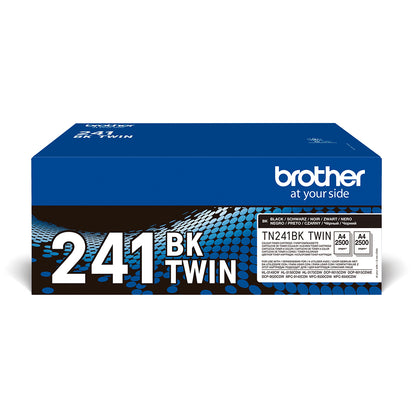Brother TN241 Negro Pack de 2 Cartuchos de Toner Originales - TN241BKTWIN. 2x 2.500 Paginas