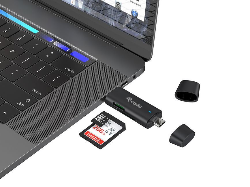 Lector de Tarjetas EQUIP USB-A/USB-C Negro (245462)