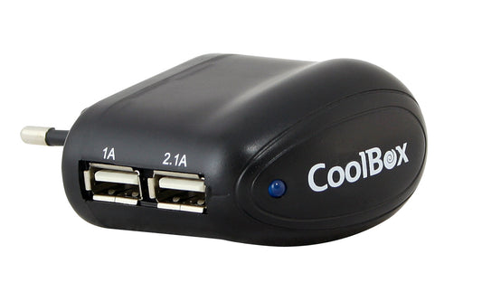 CoolBox 2x USB 2.0 Black Wall Charger (UX-2)