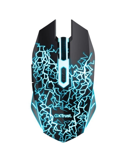 Ratón Gaming Trust Óptico LED Wireless RF Negro (24750)
