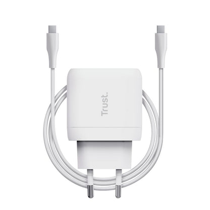 Cargador Trust Maxo 1xUSB-C 45W Pared Blanco (25138)