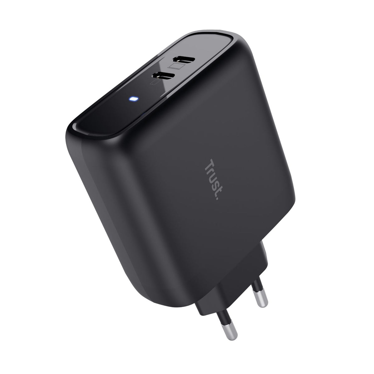 Cargador de Pared Trust Maxo 65W 2xUSB-C Negro (25380)