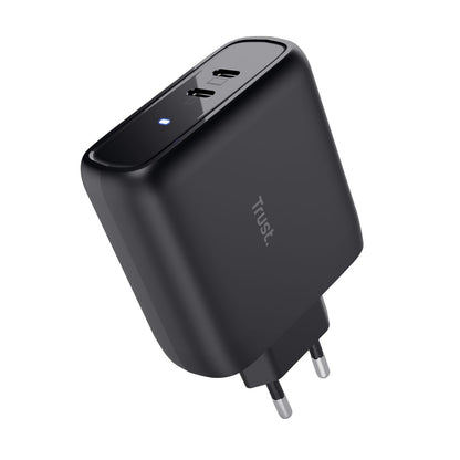 Cargador de Pared Trust Maxo 65W 2xUSB-C Negro (25380)