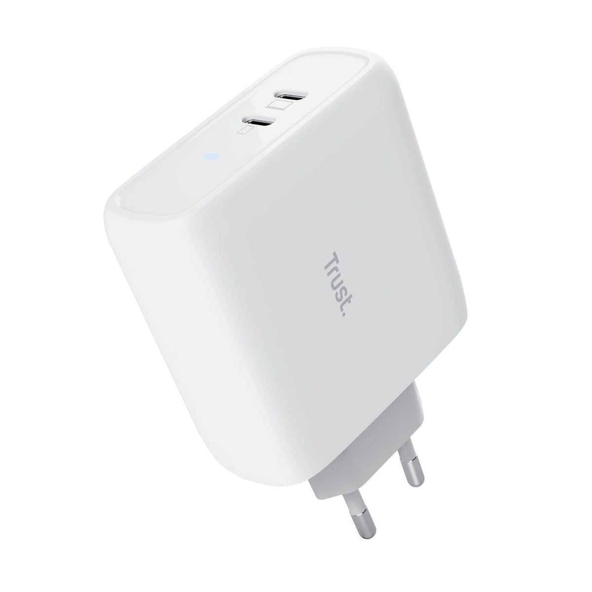 Cargador de Pared Trust Maxo 65W 2xUSB-C Blanco (25381)