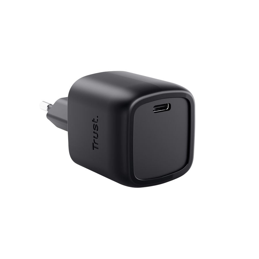 Cargador Pared Trust Maxo GaN 30W 1xUSB-C Negro (25519)