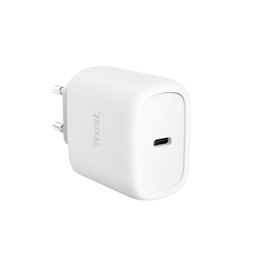 Cargador Pared Trust Maxo GaN 45W 1USB-C Blanco (25522)
