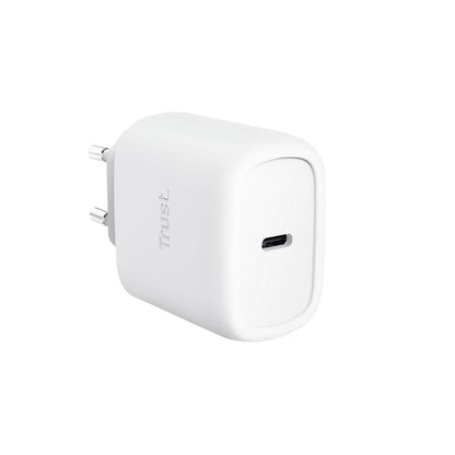 Cargador Pared Trust Maxo GaN 45W 1USB-C Blanco (25522)